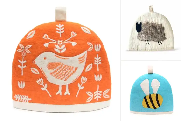 Detailed view of Best All Natural Wool Tea Cozy: Keep Your Tea Warm in Style