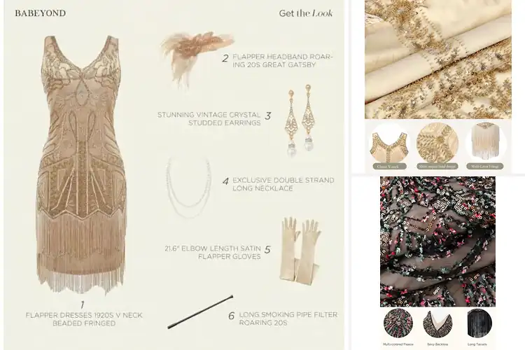 Detailed view of Best Gatsby Dresses