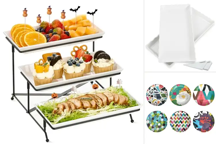 Detailed view of Best Melamine Dessert Platter Sets for Stylish Serving