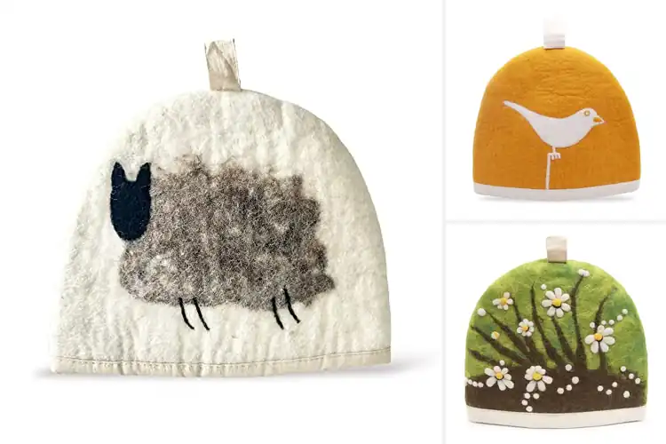 Detailed view of Best Needle Felted Teapot Cover