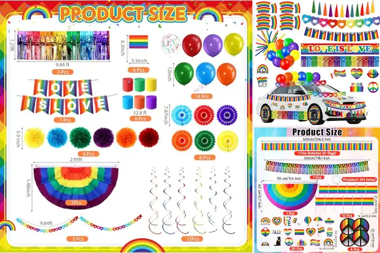 Detailed view of Best Rainbow Car Decorations